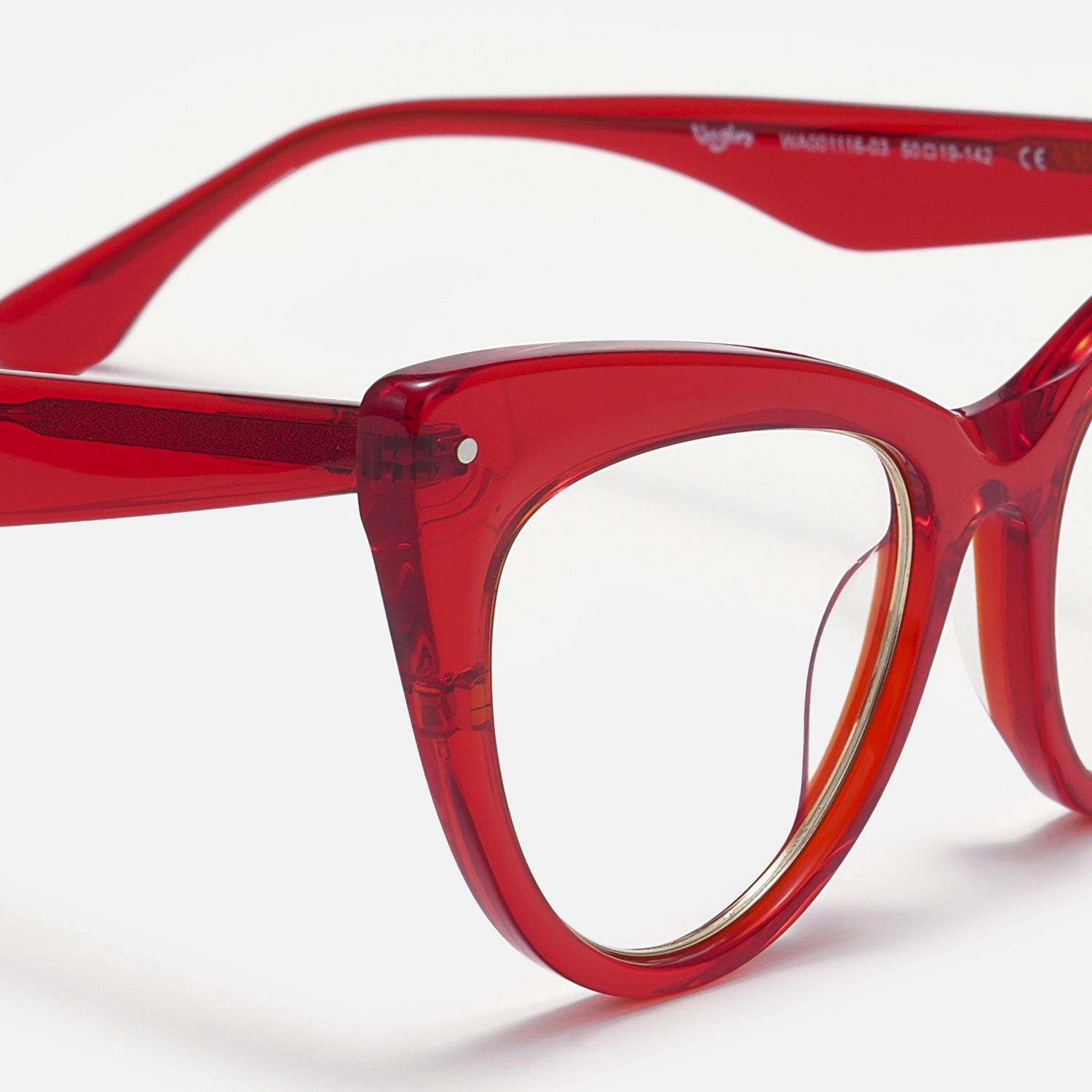 Akua - Chic Red Cat-Eye Frames Women Glasses product detail 4