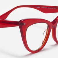 Akua - Chic Red Cat-Eye Frames Women Glasses | Vooglam Design Details