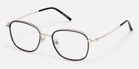 Static - Oval Gold Eyeglasses | Vooglam Front View