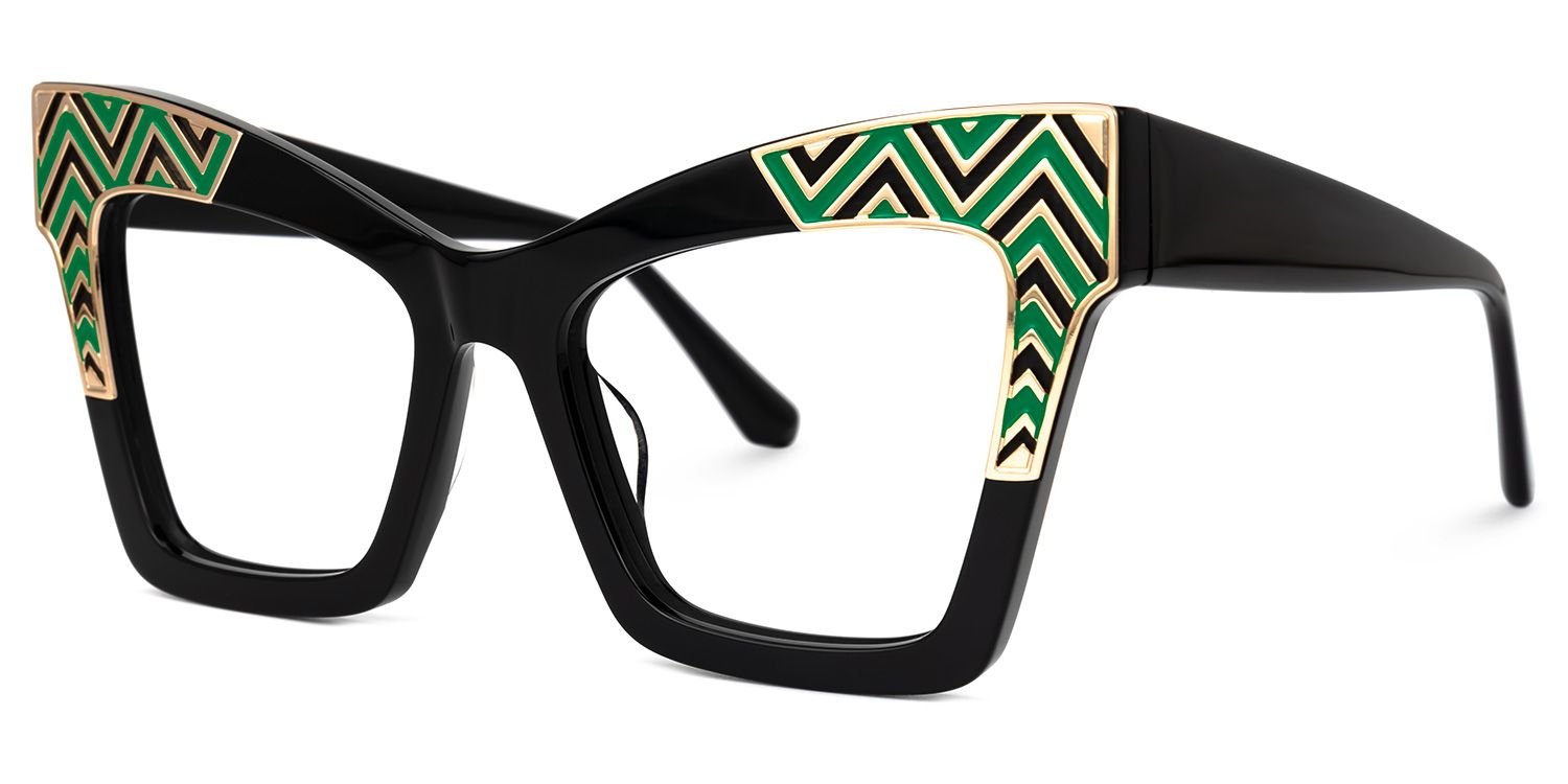 Danilo - Square Black Eyeglasses | Vooglam Front View