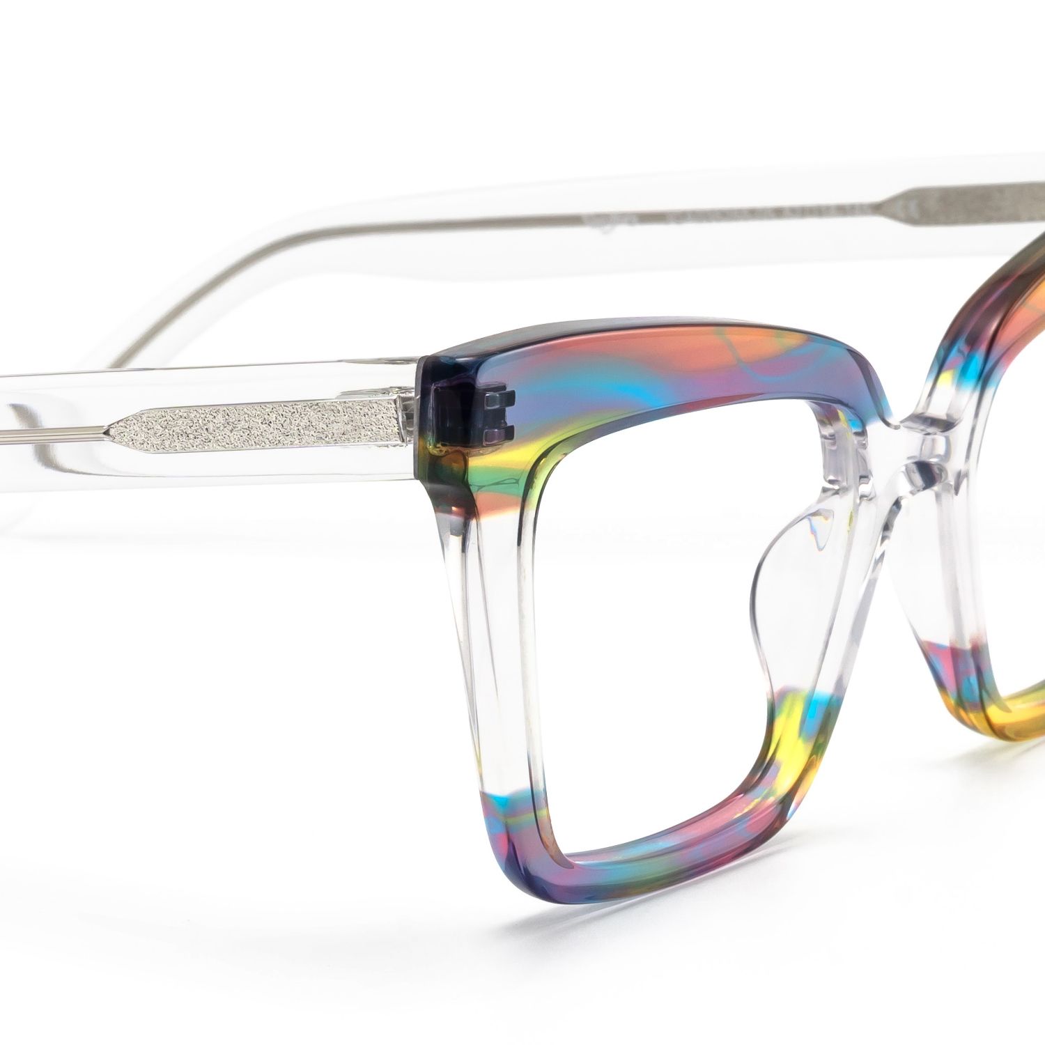 Galarza - Rectangle Multicolor Eyeglasses by Vooglam - Design Details