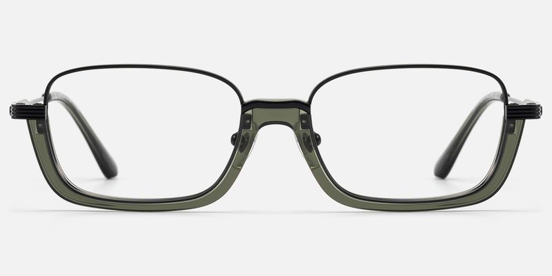 Basel - Matte Black Visible Wire Rim Frames | Vooglam