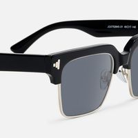 Nathifa - Browline Black Sunglasses | Vooglam Design Details