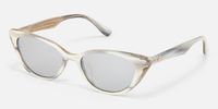 Jacinda - Cat Eye White Sunglasses | Vooglam Front View