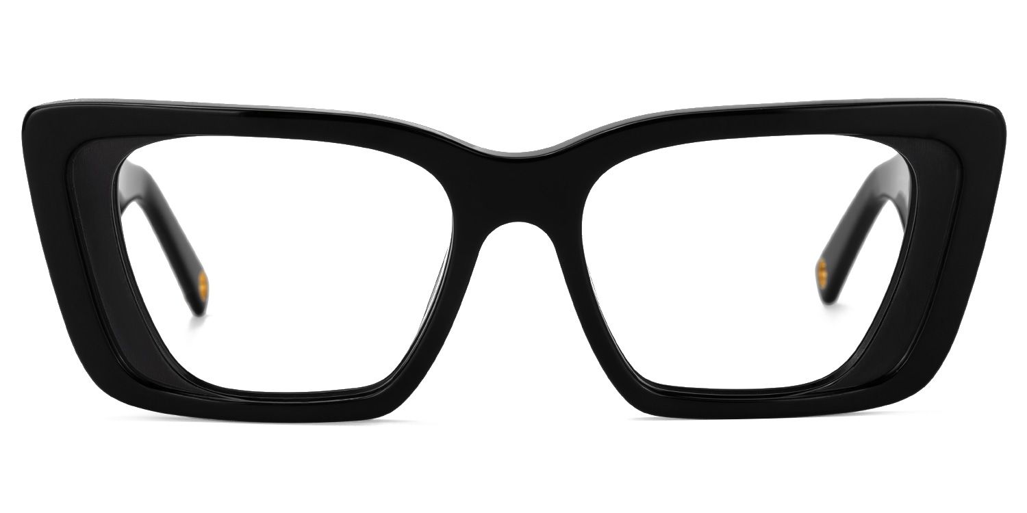 Emerens - Rectangle Black Eyeglasses | Vooglam Angle View
