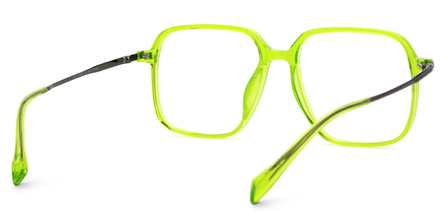Halima - Square Green Eyeglasses product detail 3