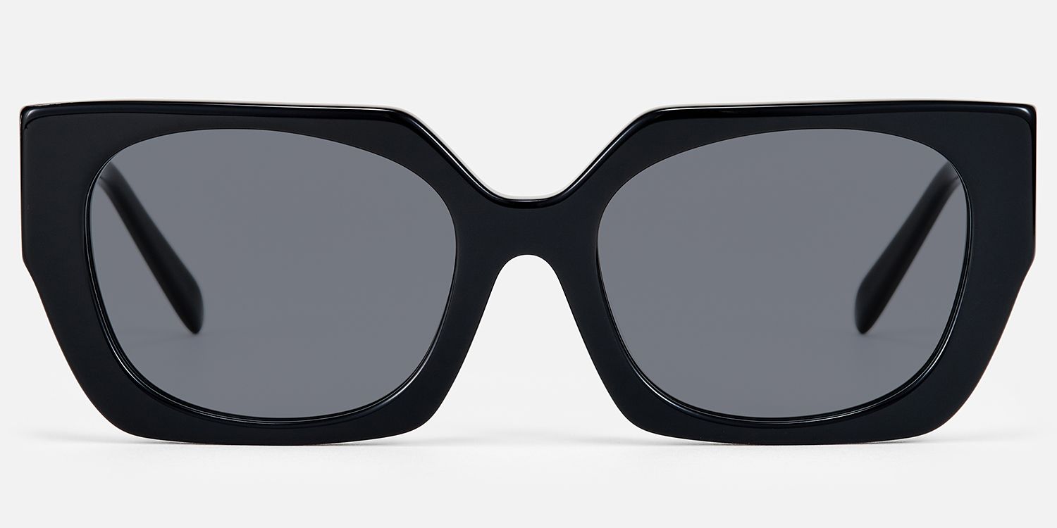 Titan - Rectangle Black Sunglasses product detail 2