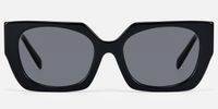 Titan - Rectangle Black Sunglasses | Vooglam Angle View