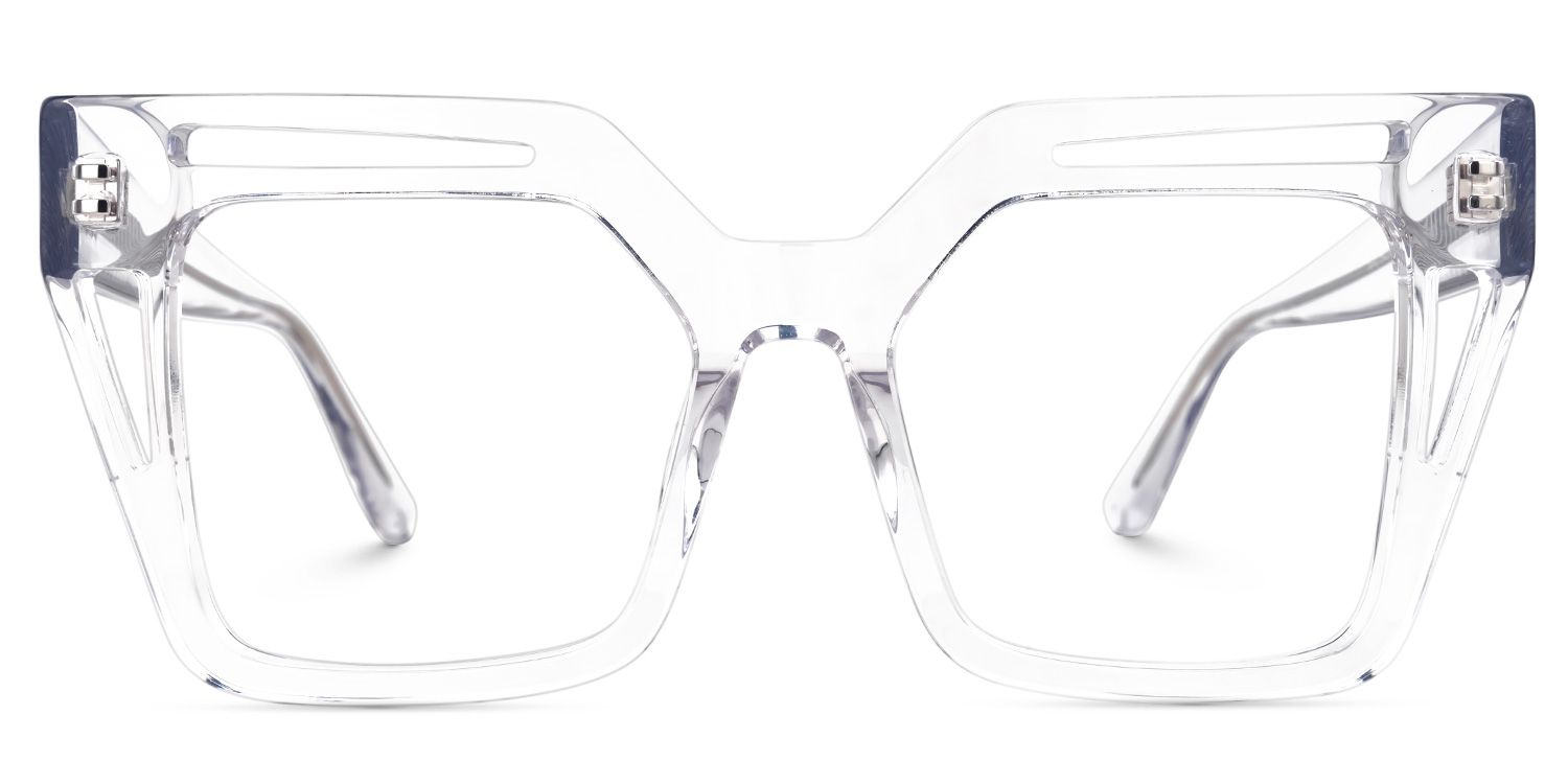 Eduarte - Square Crystal Eyeglasses | Vooglam Angle View