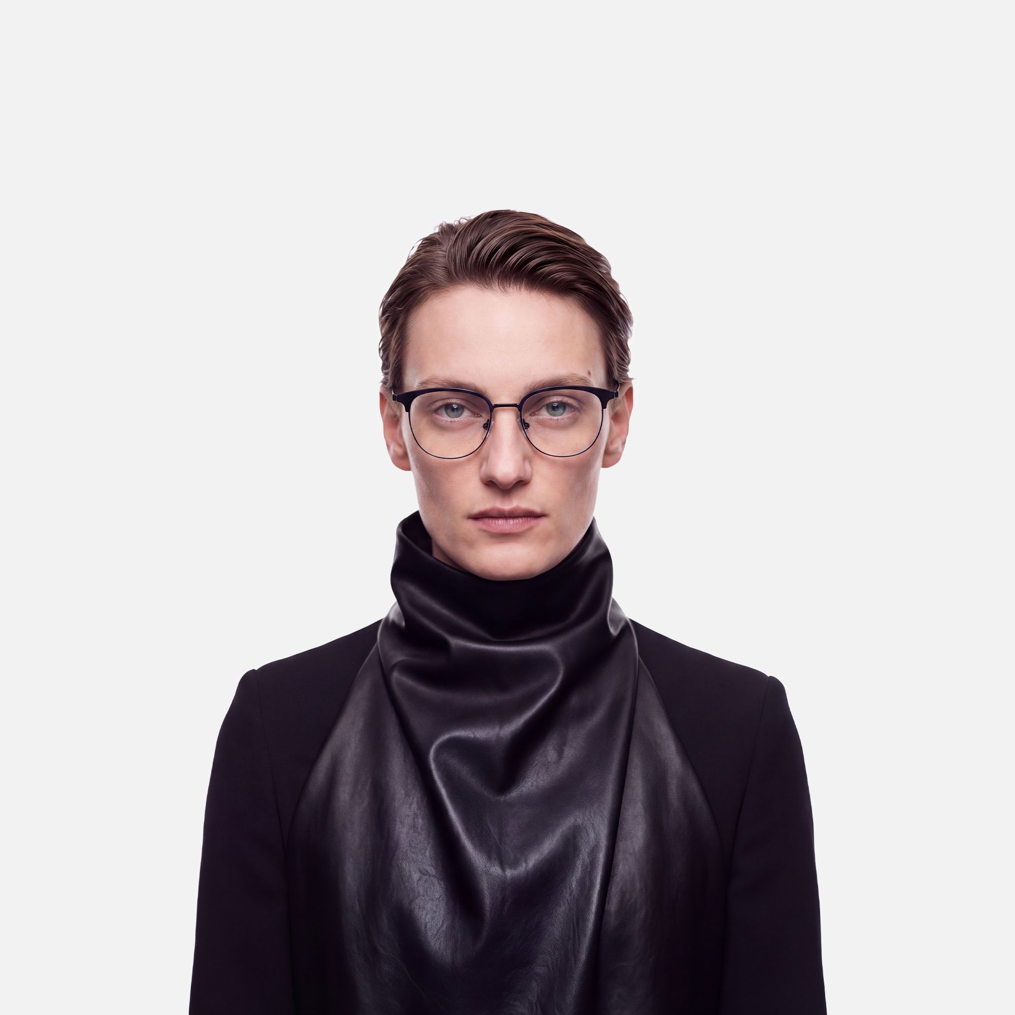 Grace - Round Black Eyeglasses by Vooglam - Lifestyle Look