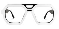 Ebbo - Aviator White Eyeglasses | Vooglam Angle View