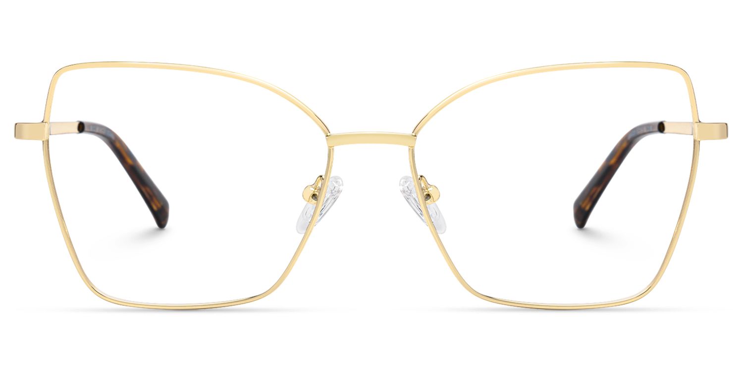 Vantasia - Butterfly Gold Eyeglasses | Vooglam Angle View
