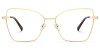 Vantasia - Butterfly Gold Eyeglasses | Vooglam Angle View