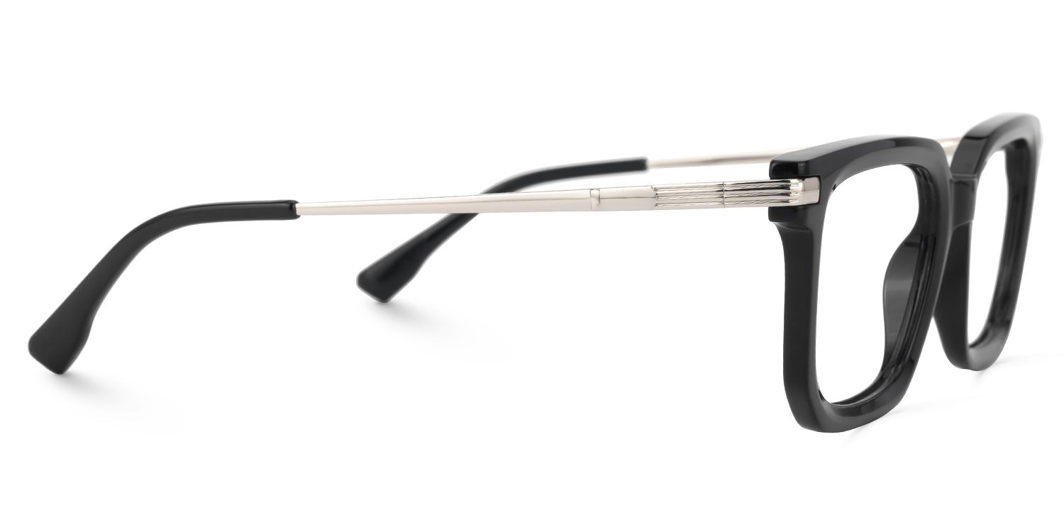 Denbeigh - Rectangle Black Eyeglasses | Vooglam 4
