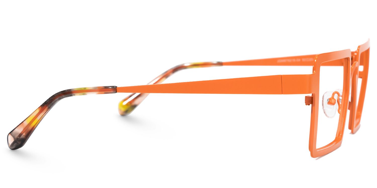 Cairbre - Rectangle Orange Eyeglasses | Vooglam 4