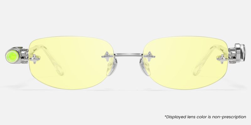 The Utilitarian - Rimless Yellow Tint Sunglasses | Vooglam