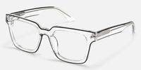 Fractal - Square Transparent Eyeglasses | Vooglam Front View
