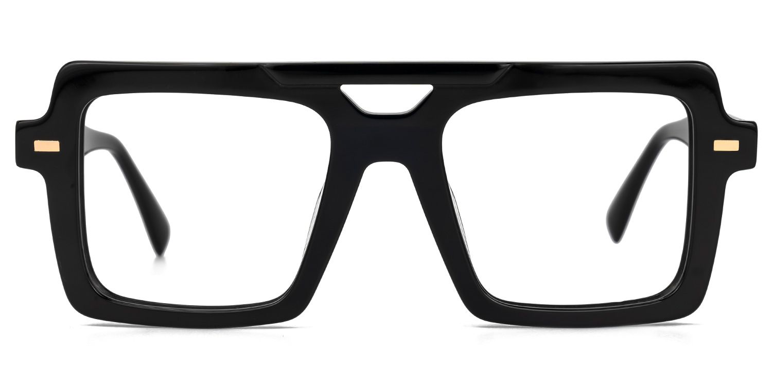 Irwin - Aviator Black Eyeglasses | Vooglam Angle View