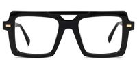 Irwin - Aviator Black Eyeglasses | Vooglam Angle View