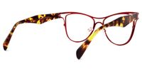 Aella - Aviator Red Eyeglasses | Vooglam Side View