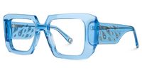 Ellery - Rectangle Blue Eyeglasses | Vooglam Front View