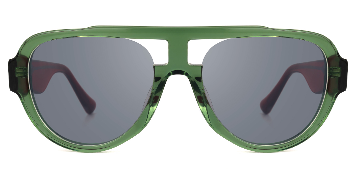 Adnan - Aviator Green Sunglasses - 1