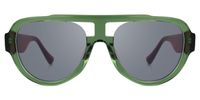 Adnan - Aviator Green Sunglasses | Vooglam Angle View