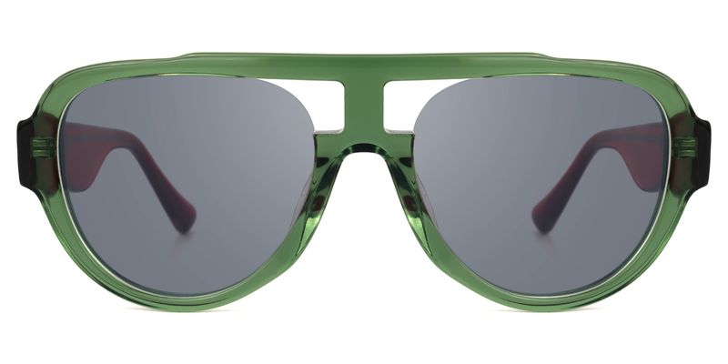 Adnan - Aviator Green Sunglasses