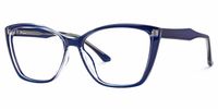 Kabira - Butterfly Blue Eyeglasses | Vooglam Front View