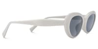 Phantom - Oval White Sunglasses - 4
