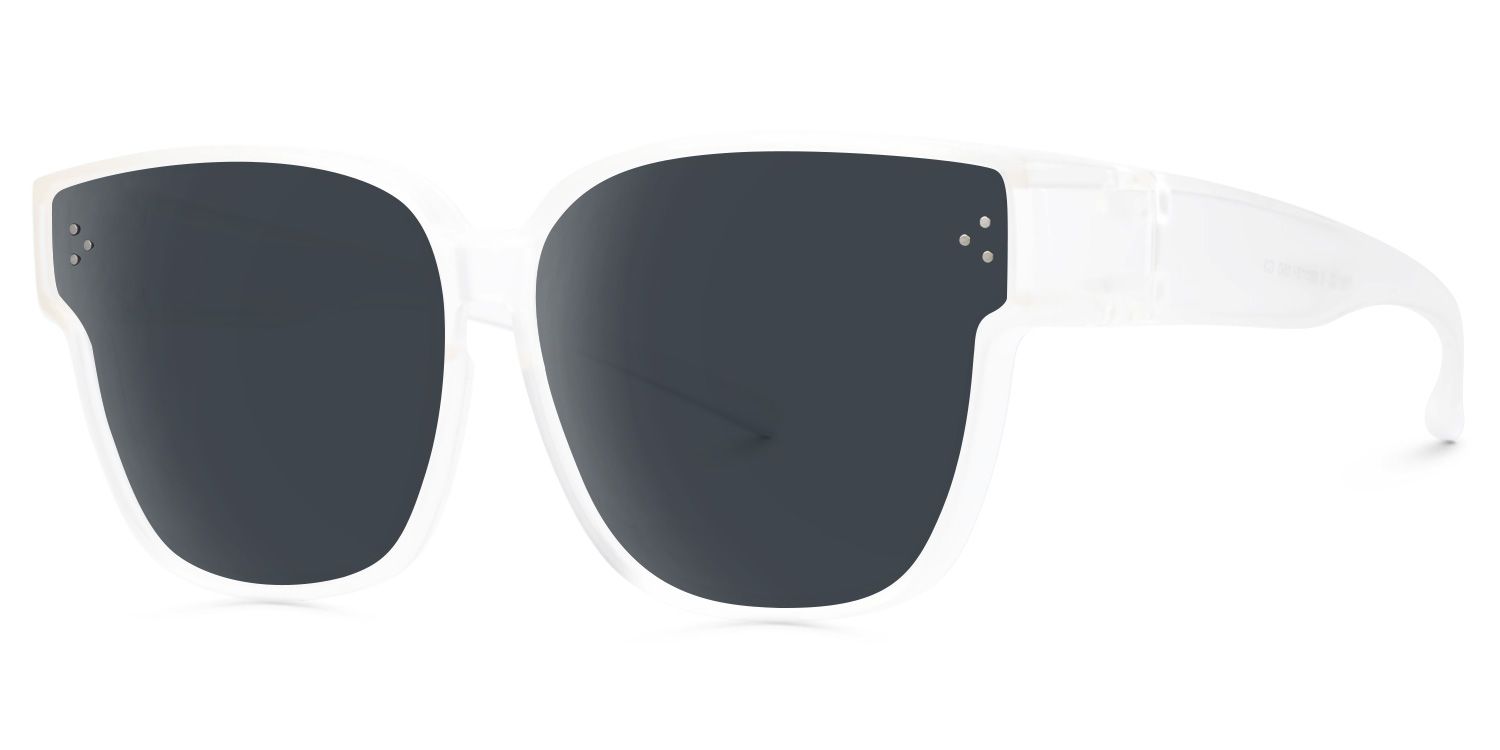 Hannes - Square Crystal Fit Over Sunglasses | Vooglam Front View