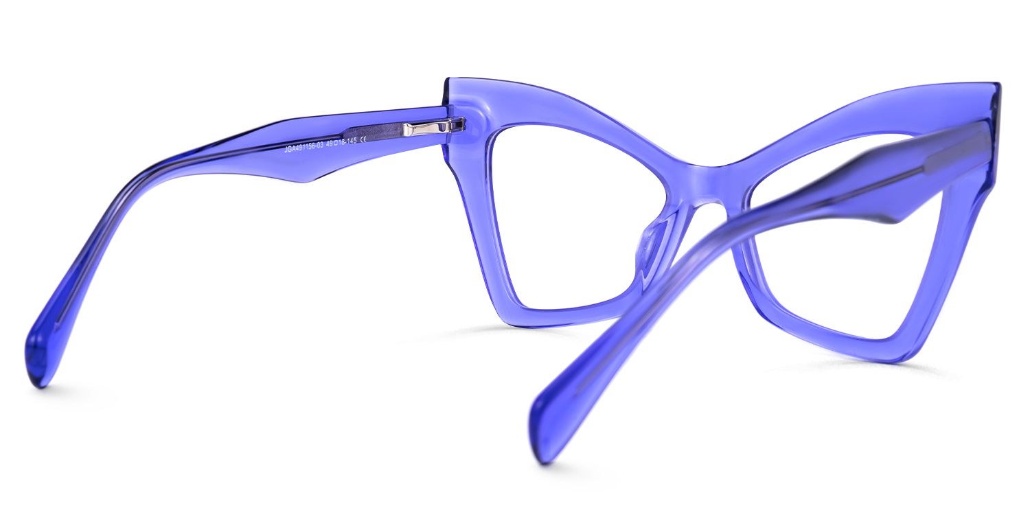 Izehar - Cat Eye Purple Eyeglasses | Vooglam Side View