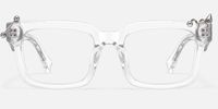 Spike - Rectangle Transparent Eyeglasses | Vooglam Angle View