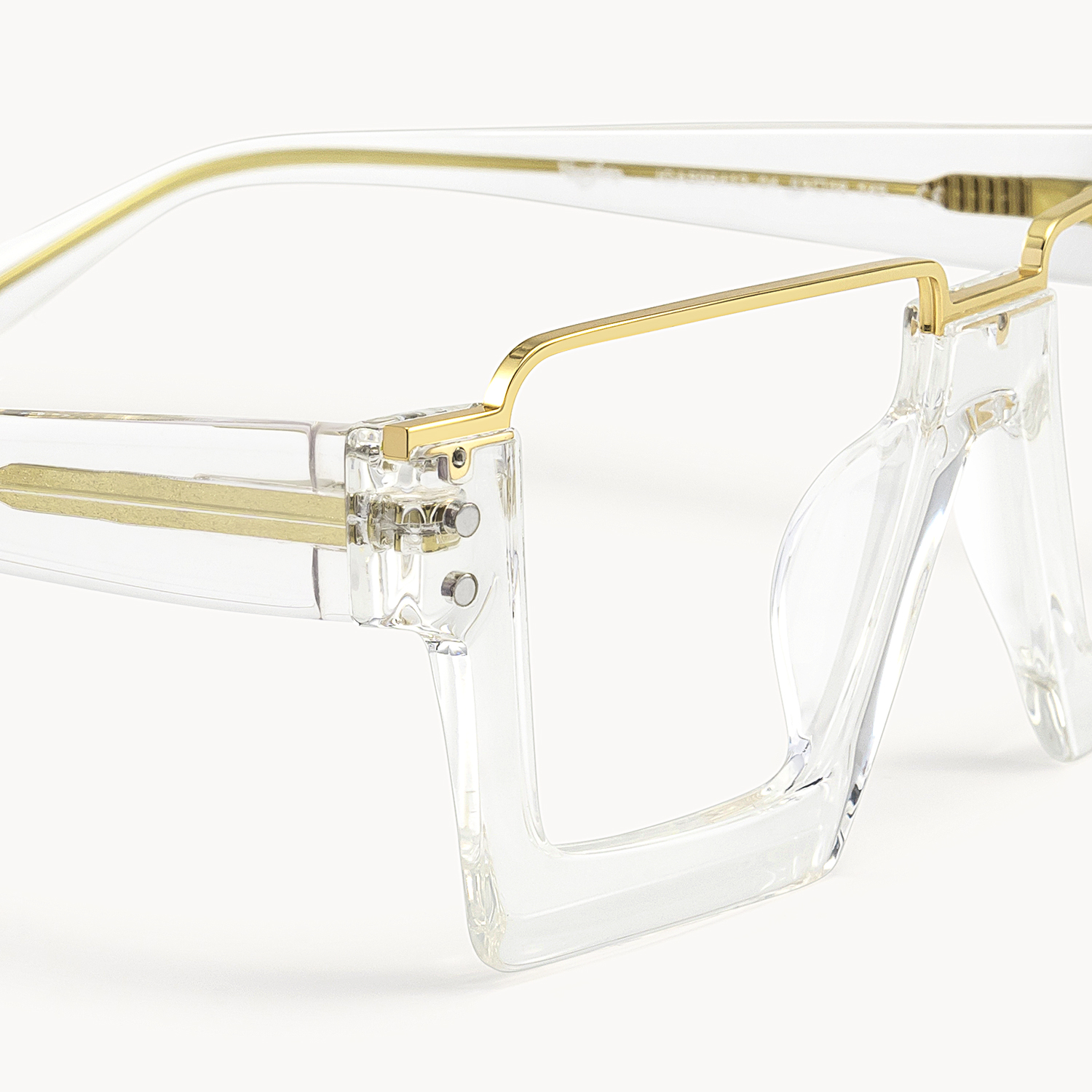 Dardhan - Rectangle Crystal Eyeglasses - 4