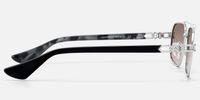 Lacey - Gradient Aviator Silver Sunglasses | Vooglam Side View