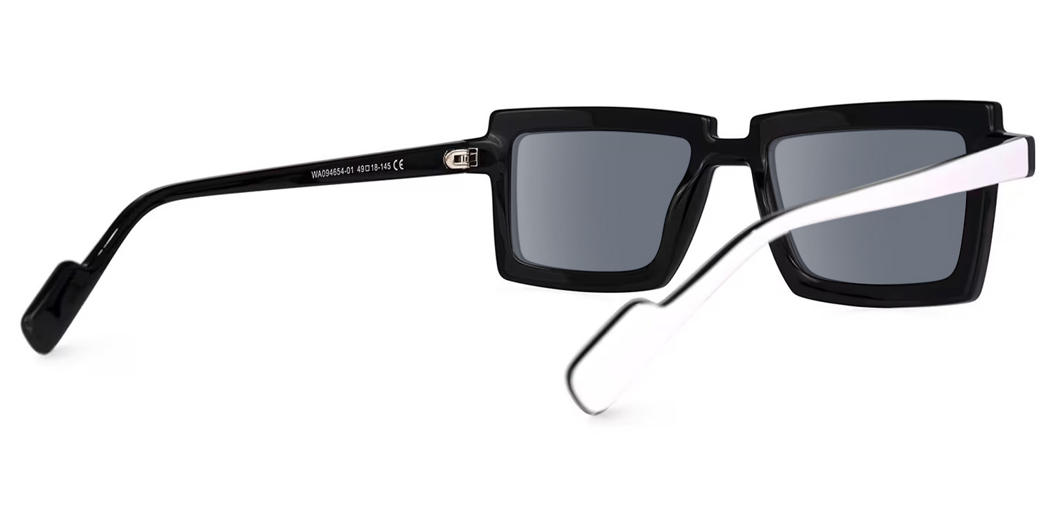 Joselyn - Rectangle Black Sunglasses - 3