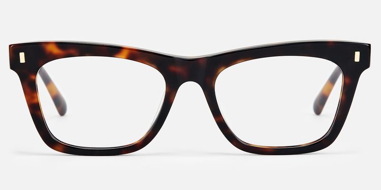 Calico - Square Wayfarer Tortoise Eyeglasses | Vooglam