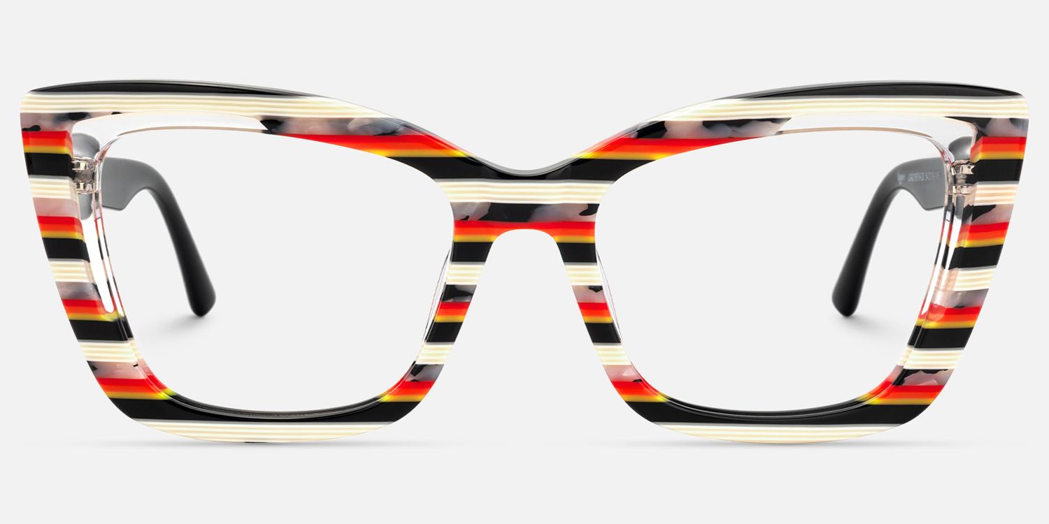 Palesa - Cat Eye Multicolor Eyeglasses | Vooglam Angle View