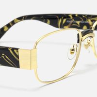 Nyame - Rectangle Black Eyeglasses | Vooglam Design Details