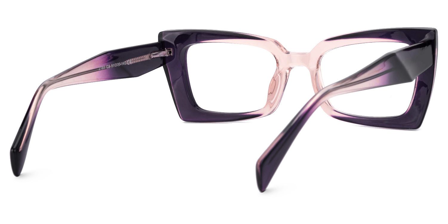 Fearghus - Rectangle Purple Eyeglasses | Vooglam Side View