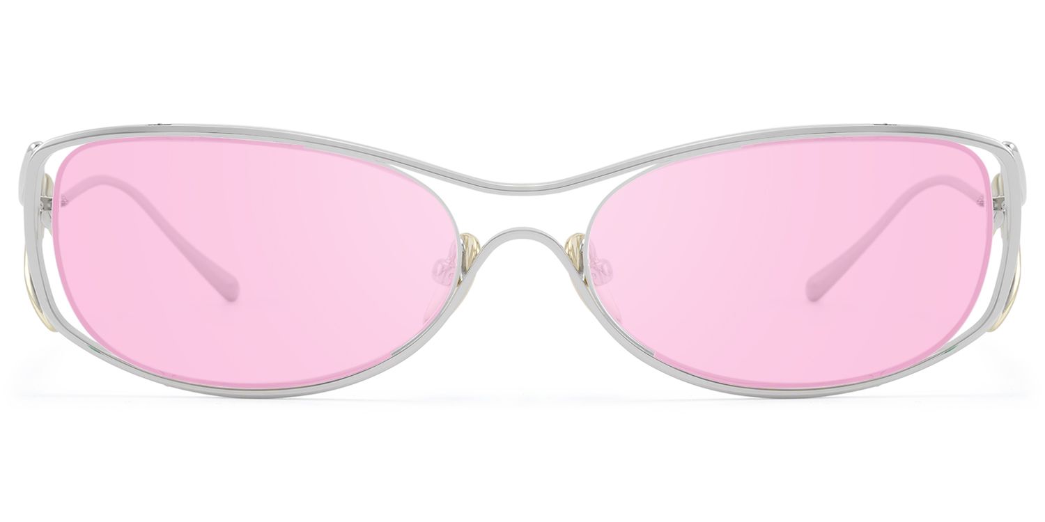 Frame Size of Okinawa - Double Wire Temple & Pink Tint Shades | Vooglam