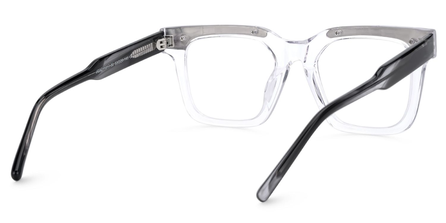 Feleti - Rectangle Crystal Eyeglasses | Vooglam Side View