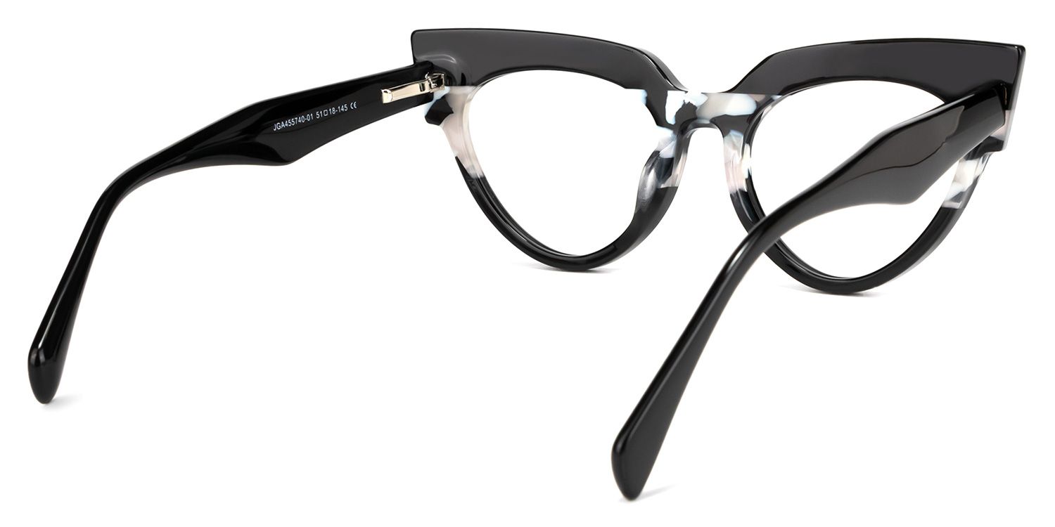 Bandit - Cat Eye Black Eyeglasses | Vooglam Side View