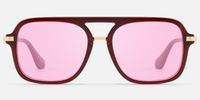 Marfa - Red Square Aviator Sunglasses | Vooglam Angle View