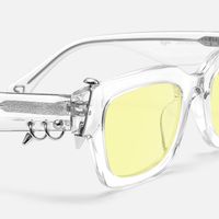 Sabrina - Rectangle Crystal Sunglasses | Vooglam Design Details