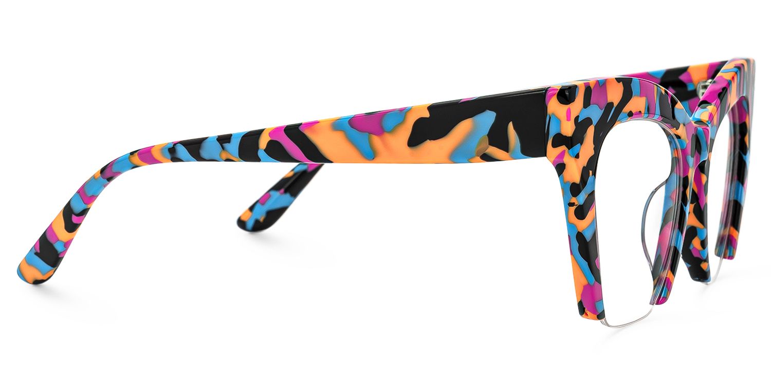 Jacobien - Cat Eye Multicolor Eyeglasses | Vooglam 4