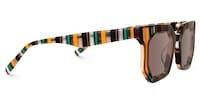 Abetzi - Rectangle Brown Sunglasses - 5