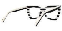 Payne - Geometric Black/White Eyeglasses | Vooglam Side View