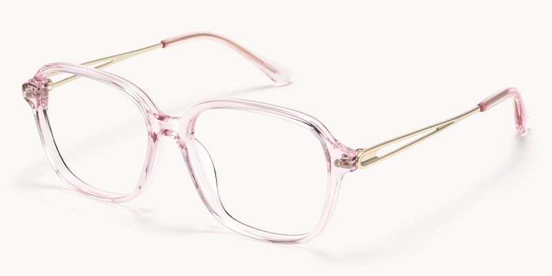 Odyssey - Square Pink Eyeglasses