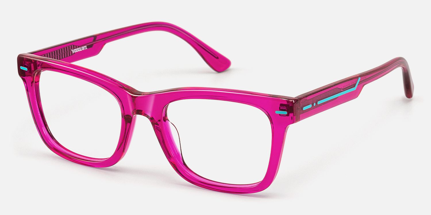 Ether - Square Purple Eyeglasses | Vooglam